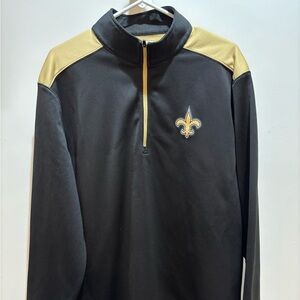 New Orlean Saints NFL Team Apparel Black and Gold Jacket